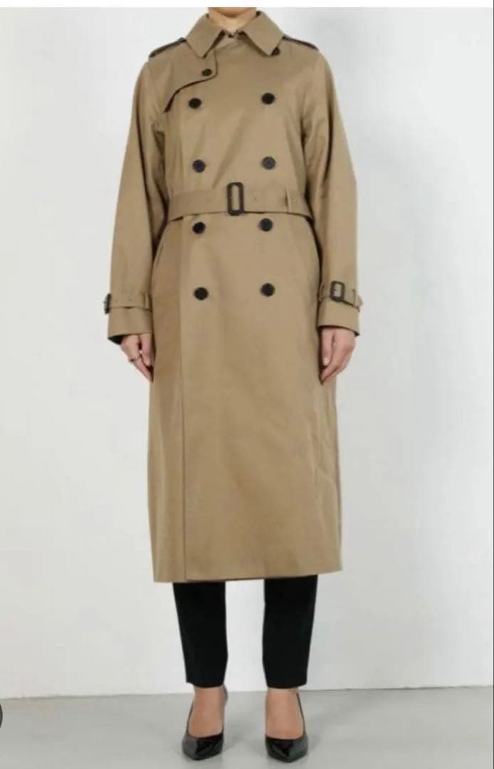 使用少なめ美品＜HYKE＞レギュラー トレンチ コート サイズ2