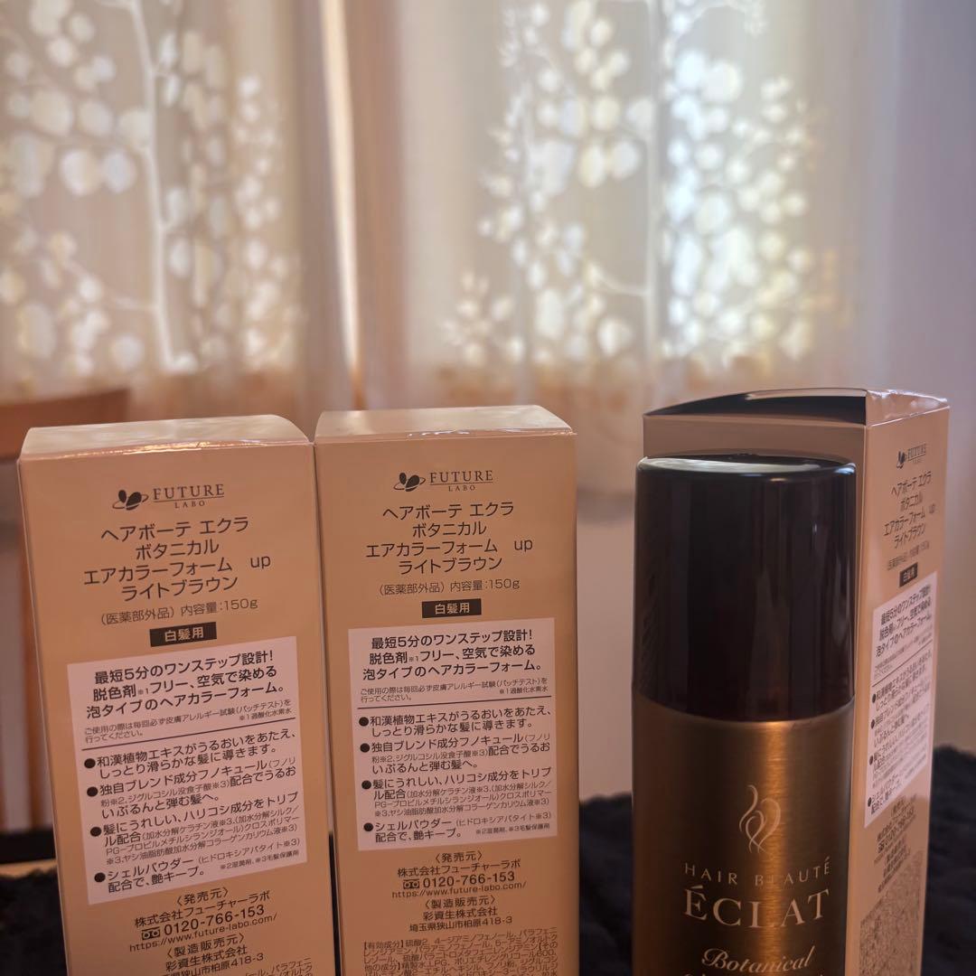 【オマケ付】ECLAT ボタニカルエアカラー フォーム ３本セット