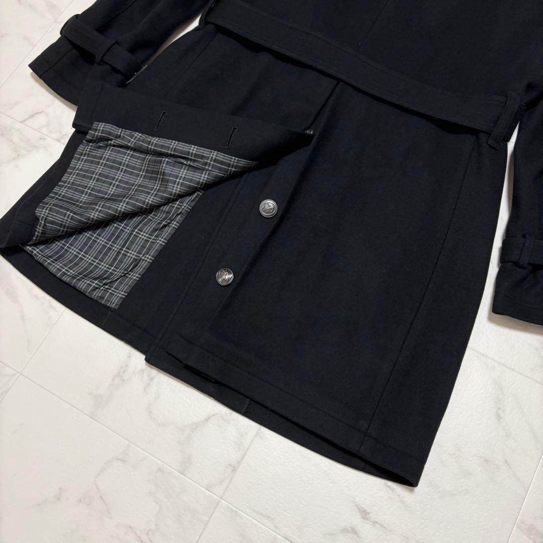 【極美品】バーバリー ブラックレーベル ナポレオンコート 銀ボタン カシミヤ