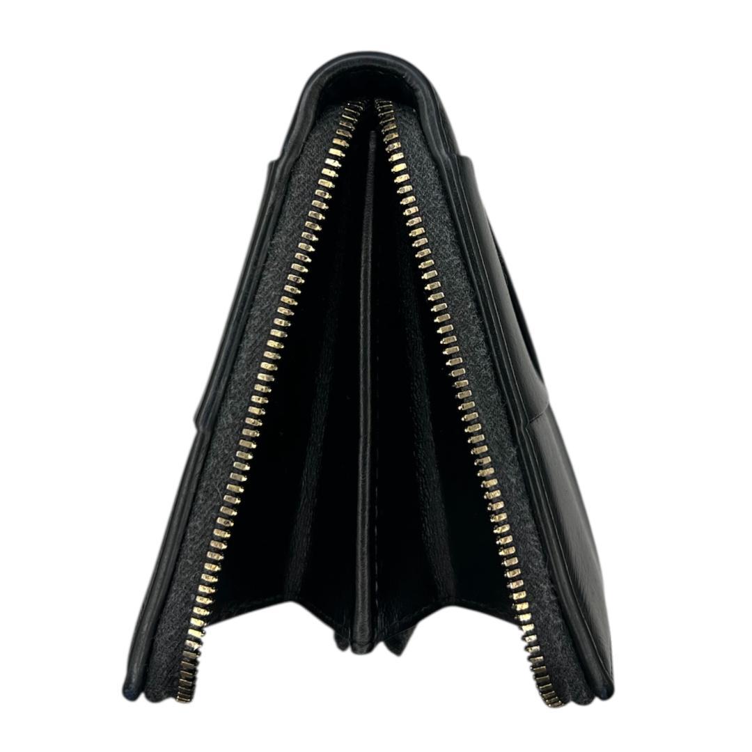 ポッキー　BOTTEGA VENETA カセット 黒 長財布 ★RFID付