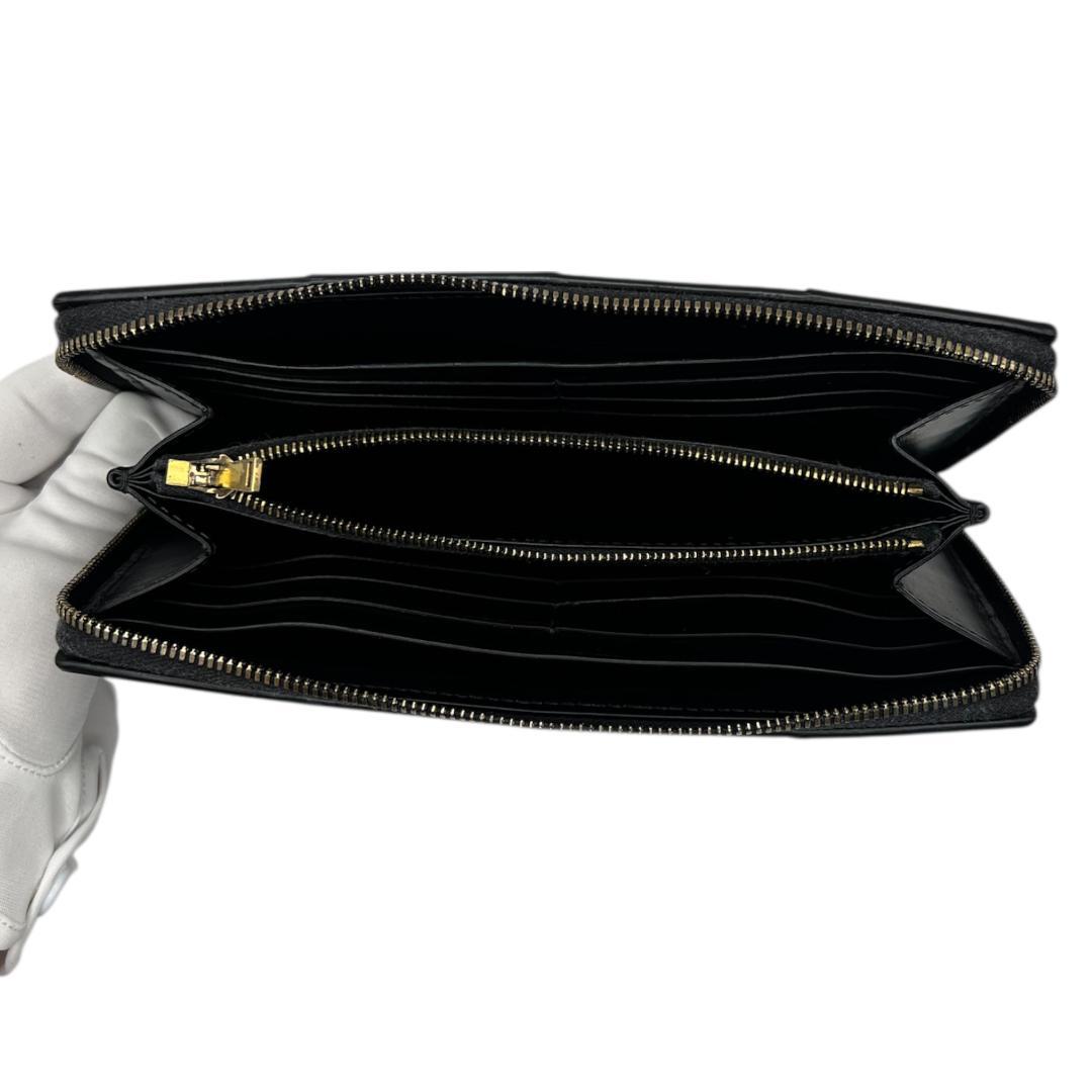 ポッキー　BOTTEGA VENETA カセット 黒 長財布 ★RFID付