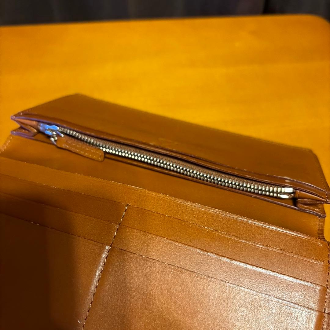 土屋鞄製造所 コードバン 長財布 中ファスナー小銭入れ付