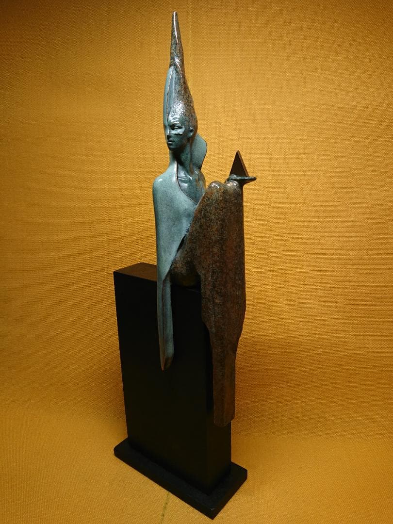 【美品】ブロンズ像　アート　銅像　西洋美術　置物　工芸品　美術品　A2871