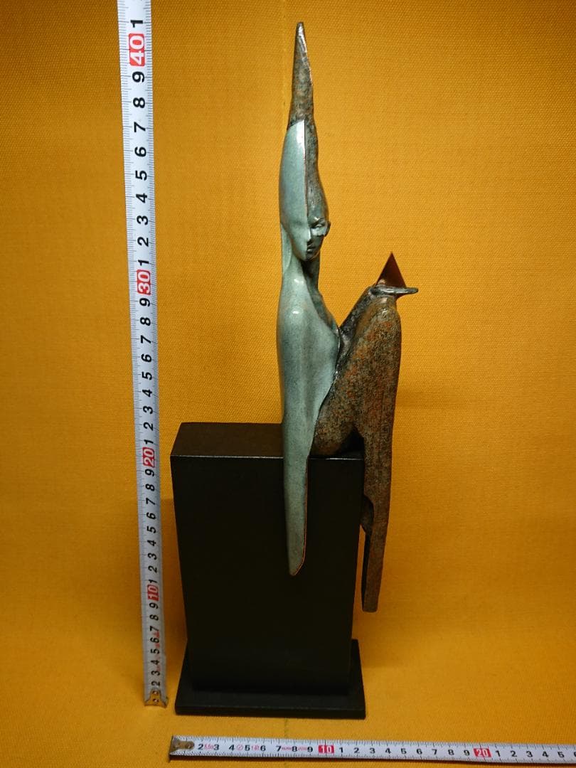 【美品】ブロンズ像　アート　銅像　西洋美術　置物　工芸品　美術品　A2871