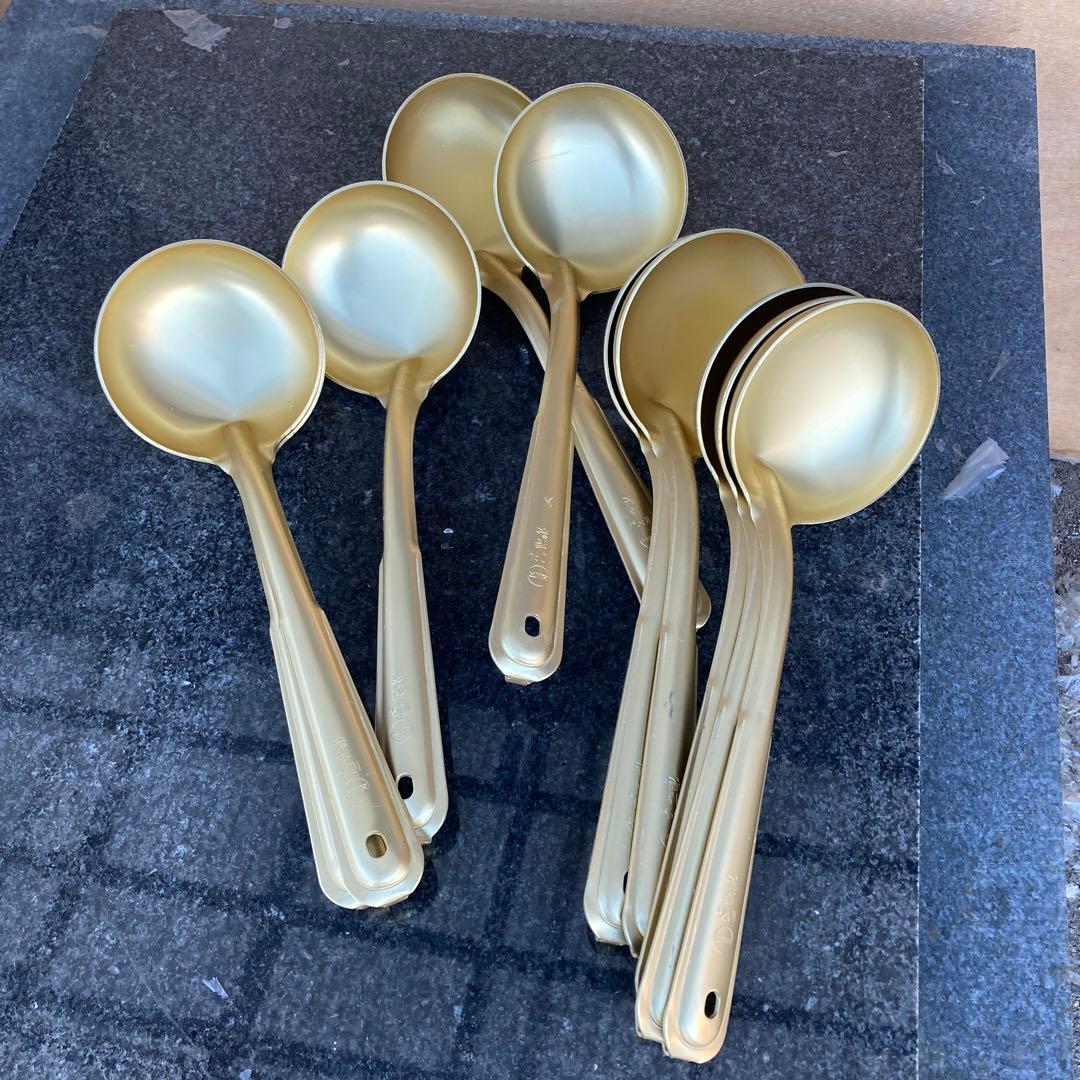 ホーロー製 ゴールド 両手鍋 おたま10本セット