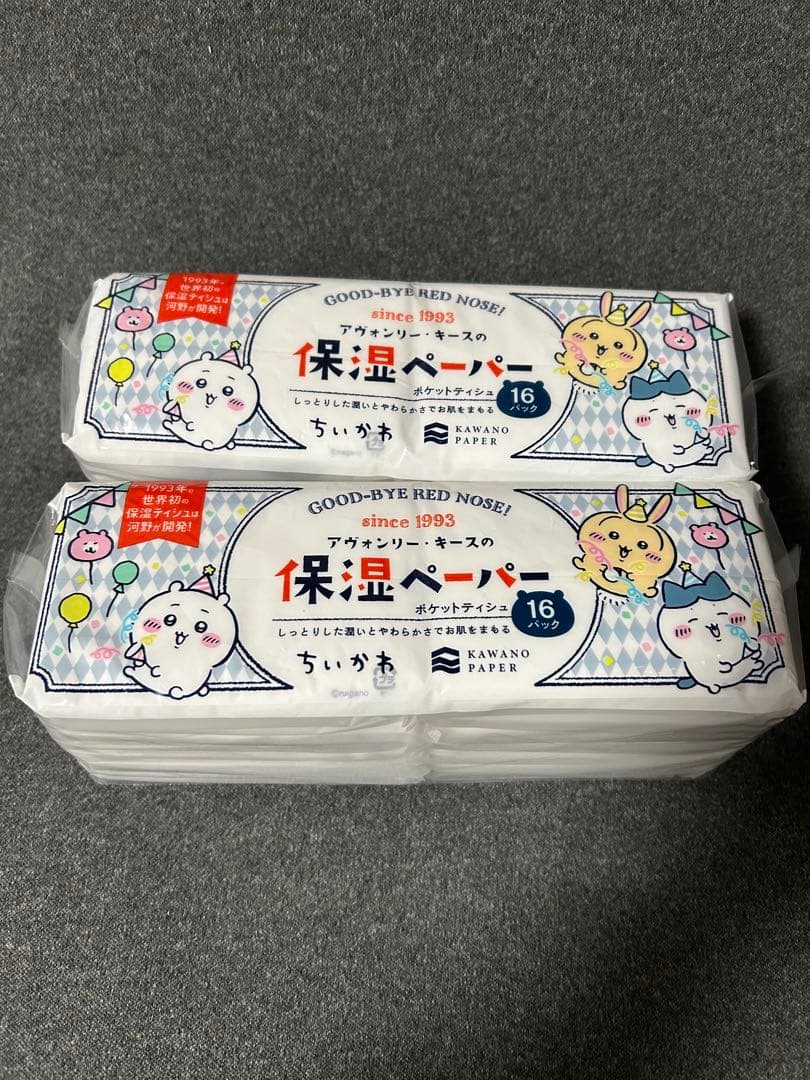 ちいかわ　保湿ペーパー ポケットティッシュ 16P 12個セット