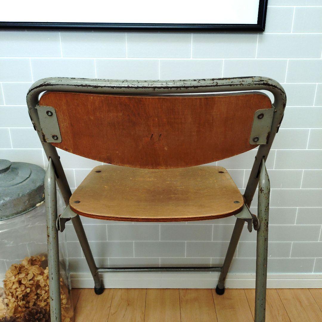 green greenさま専用 古い 折りたたみ椅子②③ 鉄脚 レトロビンテージ