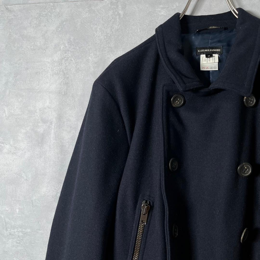 G.GUAGLIANONE イタリア製 カシミア混 ダブル コート N450