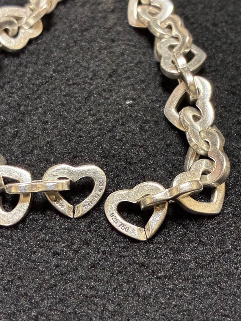 Tiffany ハートリンクコンビ925/750ブレスレット