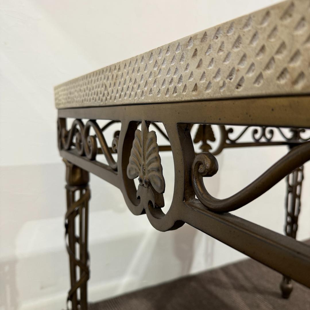 ドレクセル　DREXEL　マクタンストーン　サイドテーブル　ガラス　約70万円