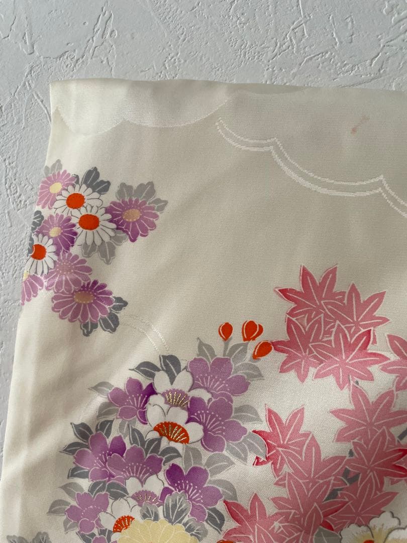 七五三　３歳　正絹　お着物セット　被布コーデ