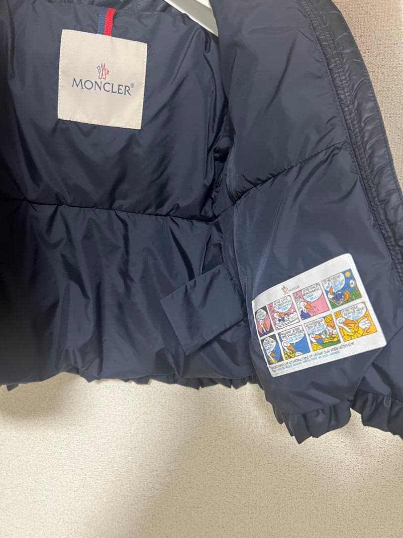 モンクレール フリル付きダウンジャケット 80cm ネイビー