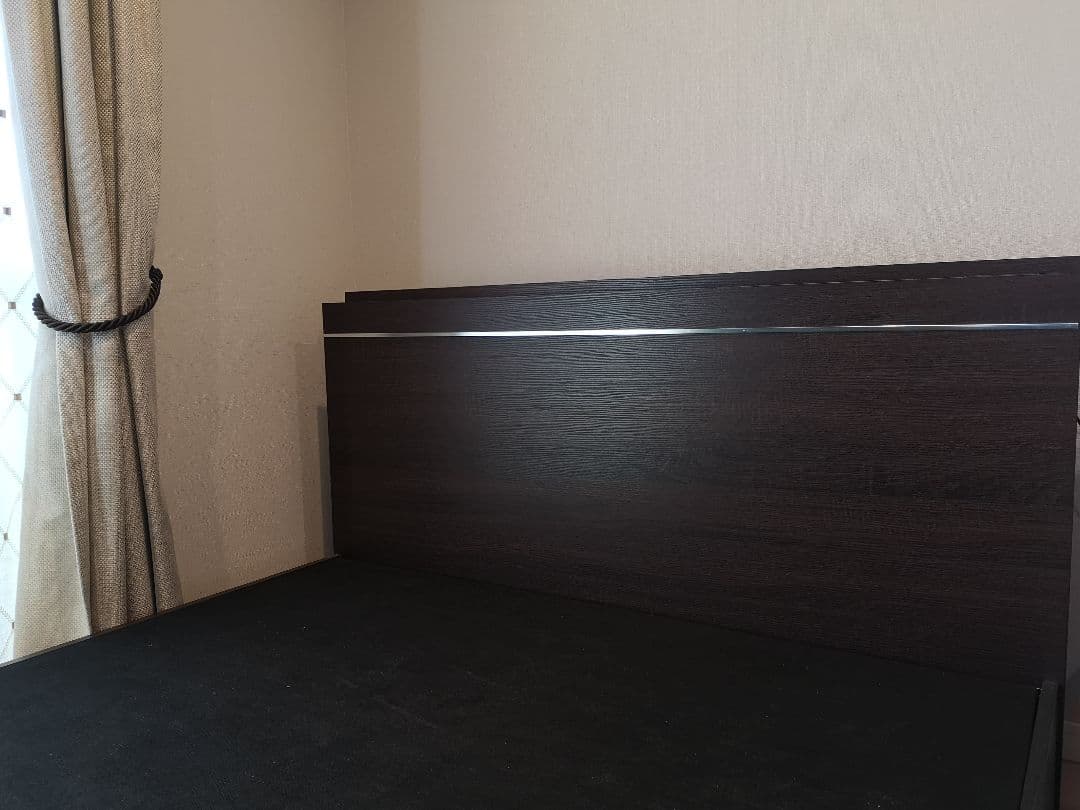 関家具 VESTA【送料込】ダブル ベッド フレーム コンセント付 ブラウン