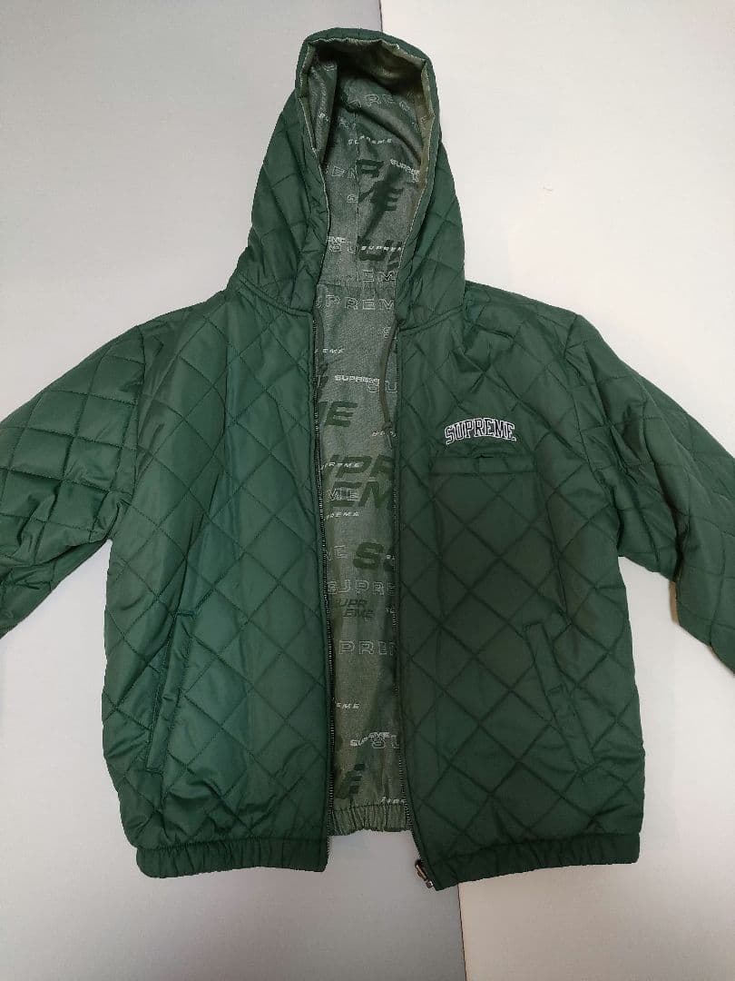 SUPREME シュプリーム フード付きリバーシブルジャンパー グリーン