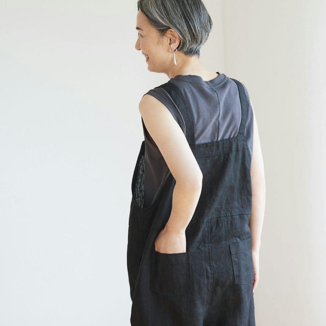 北欧暮らしの道具店　fog linen work　リネンサロペット　サイズ2