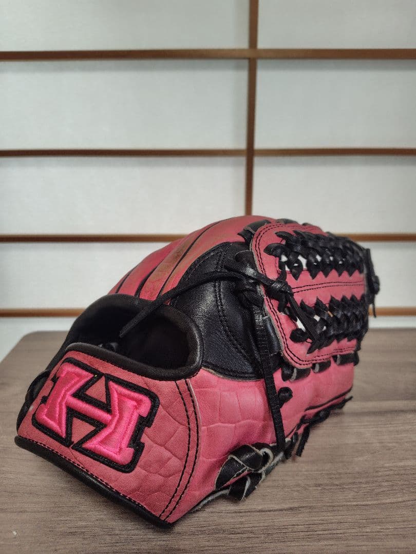 ハイゴールド限定品　軟式グローブ オールラウンド用　ピンク/黒