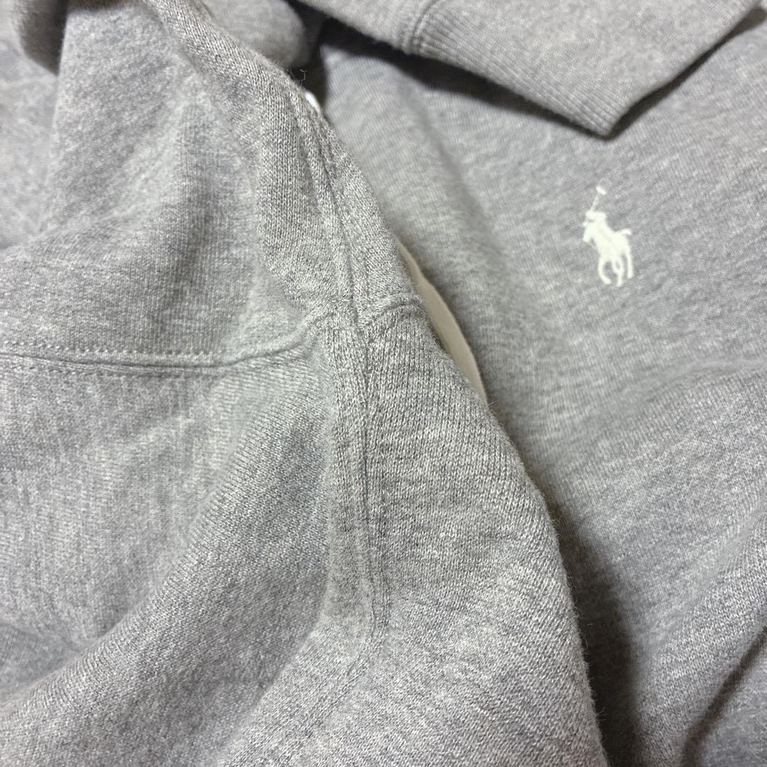 ラルフローレン　裏起毛　フードスウェットワンピース　グレー　大きいサイズ