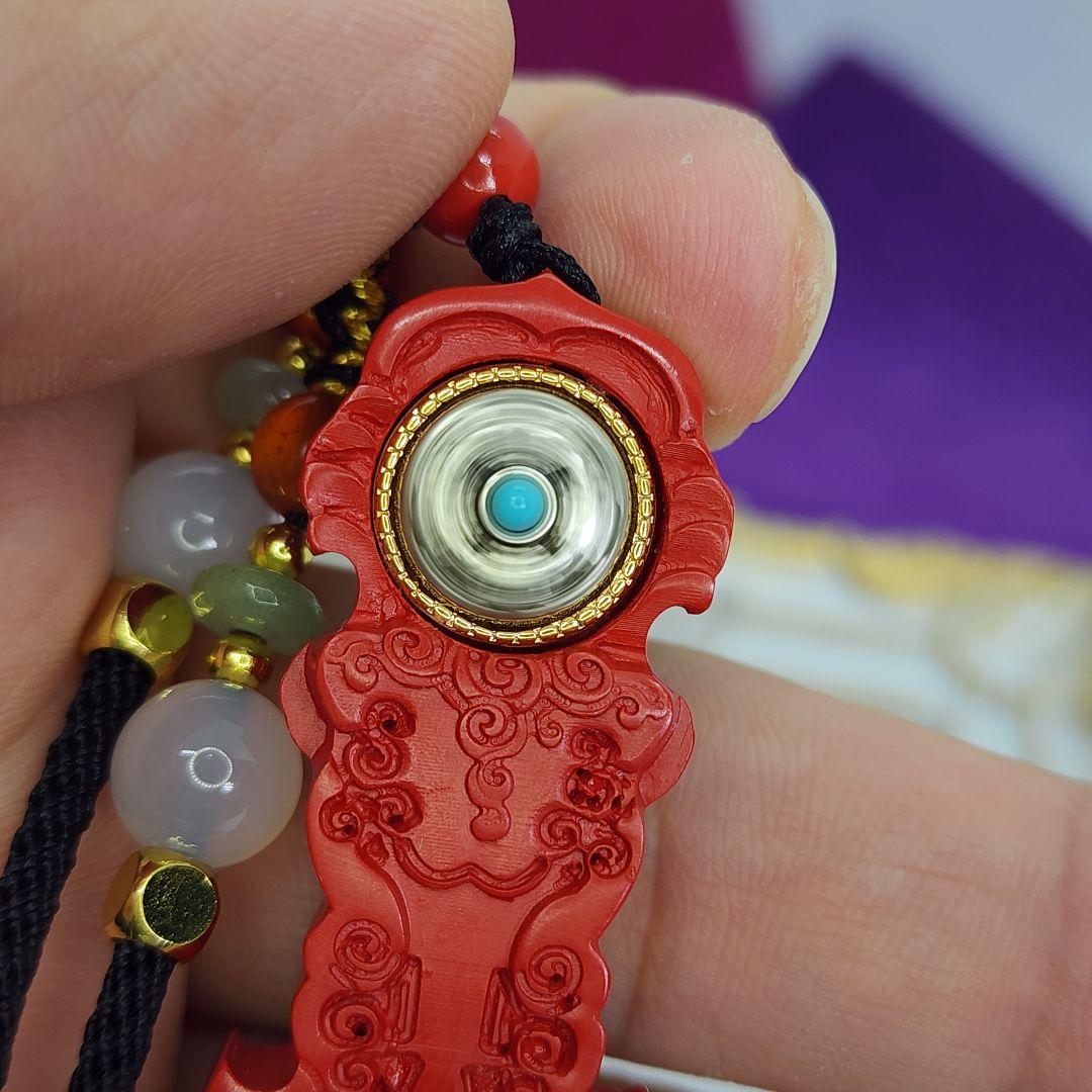 辰砂ペンダントトップ お守りやアクセサリー、部屋に飾るのもOK②不動明王