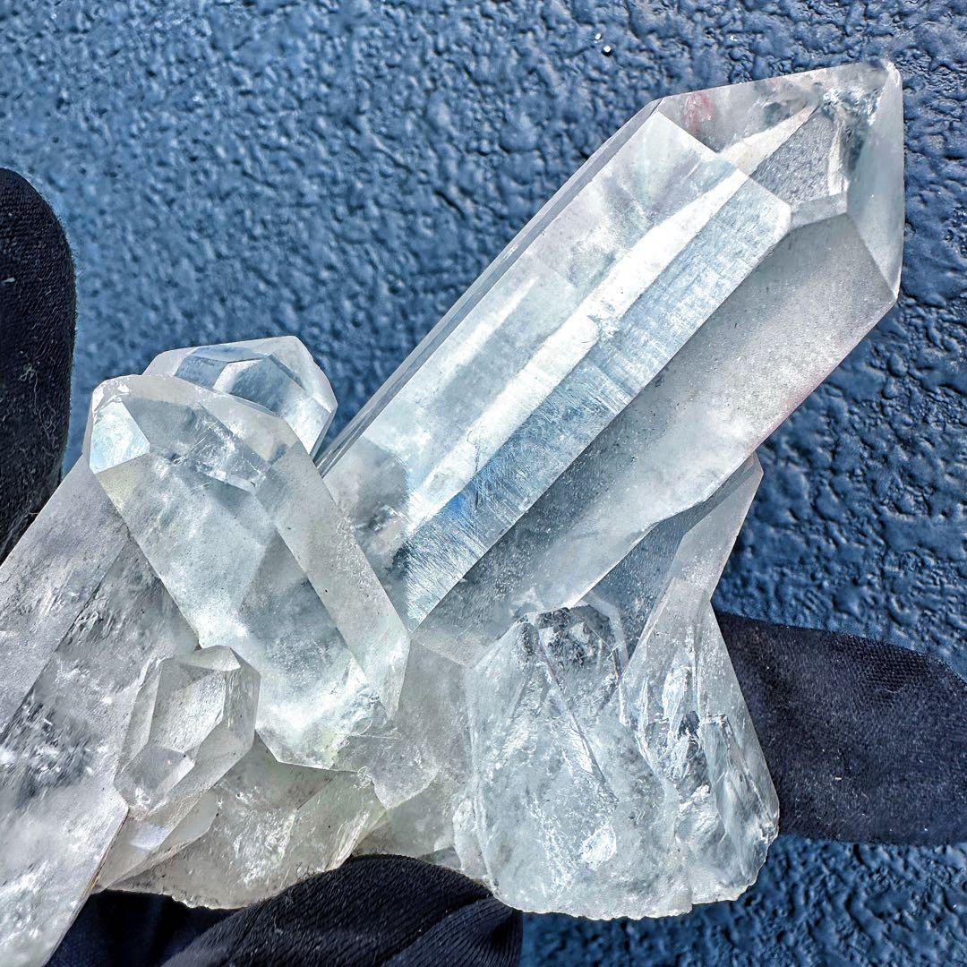 希少高透明度❗️マニカラン産レインボー☆ヒマラヤ水晶クラスター強いパワーA1410