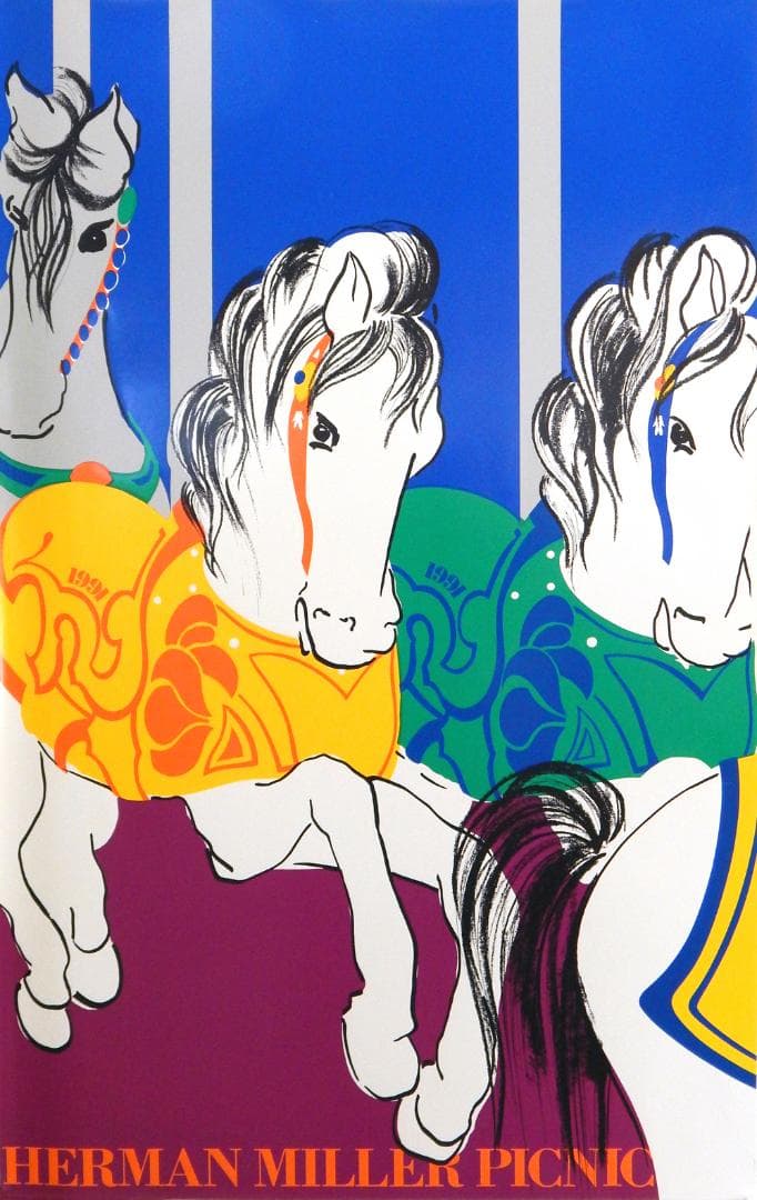 サマーピクニックポスター　1991年 Kathy Stanton ハーマンミラー