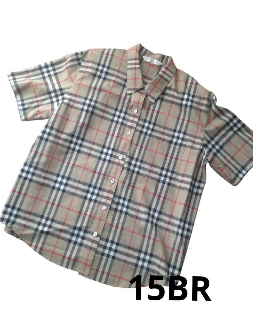 ✨美品【Burberrys】ノヴァチェック/半袖シャツ/15BR/大きめ/2XL