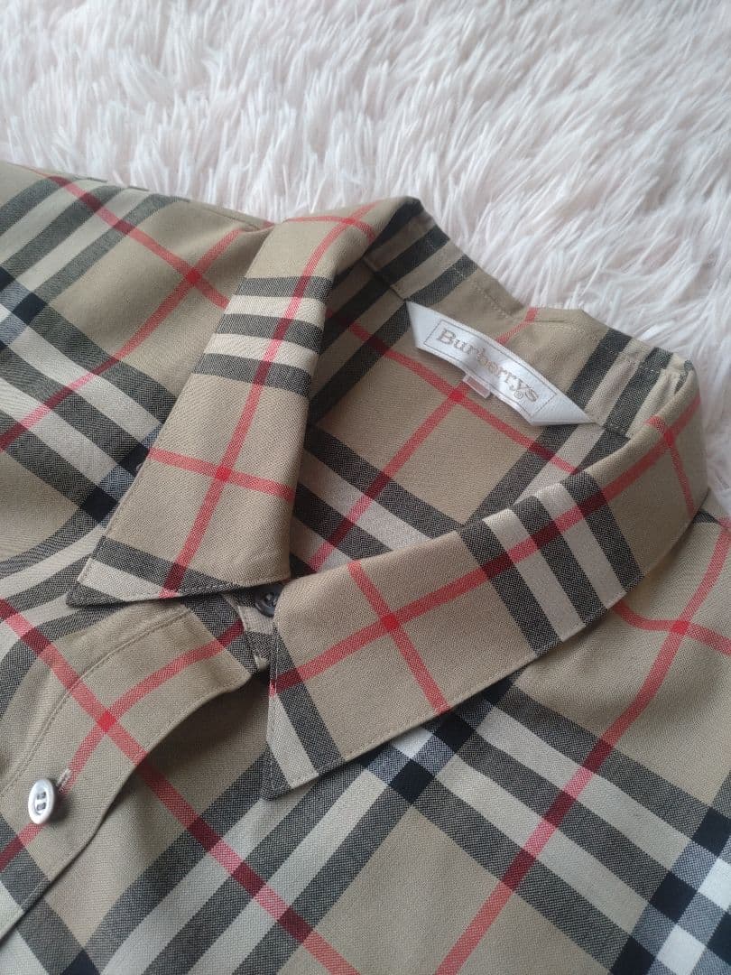 ✨美品【Burberrys】ノヴァチェック/半袖シャツ/15BR/大きめ/2XL