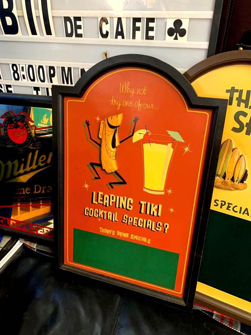 ヴィンテージ木製サインチョークボード