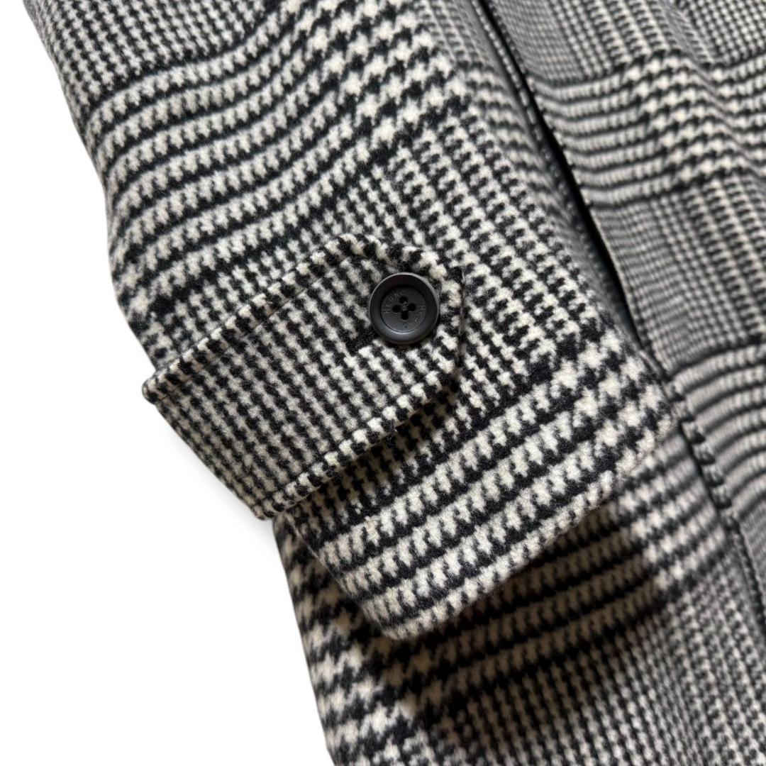 未使用 現行タグ HERNO 上質ウール グレンチェック柄ステンカラーコート