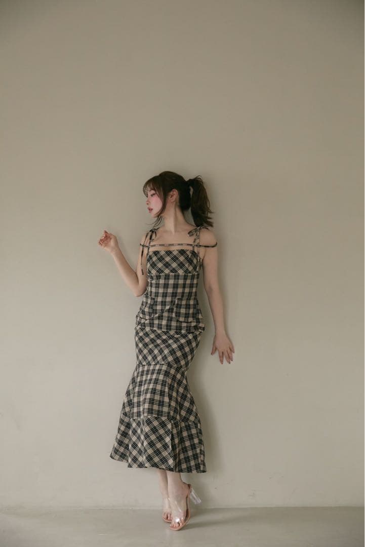 ワンピース andmary Cecilycheck longdress