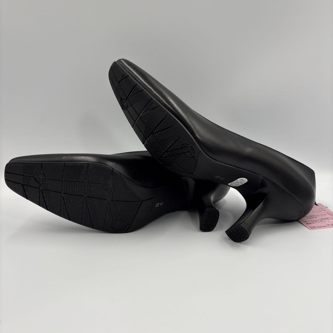 未使用✨ワコール　サクセスウォーク　ブラック　スクエアトゥ　パンプス　通勤　就活