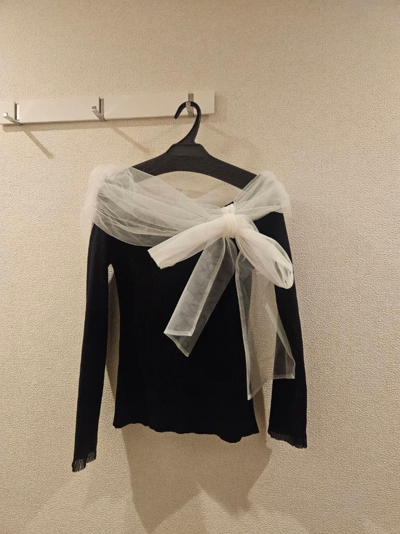 【2025AW今季新作】3wayリボンオフショルニットプルオーバー