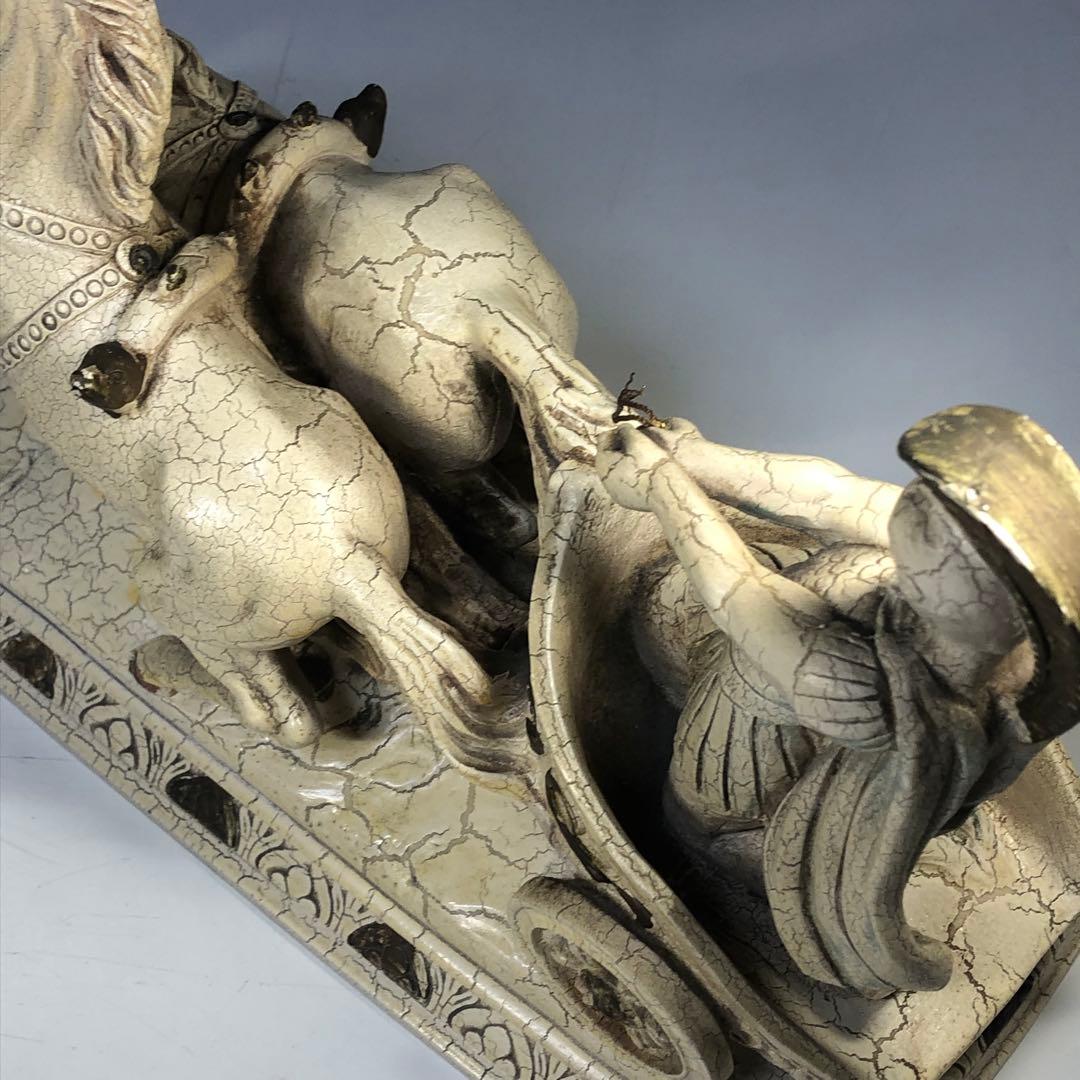 アンティーク 　ローマ戦車　チャリオット　置物