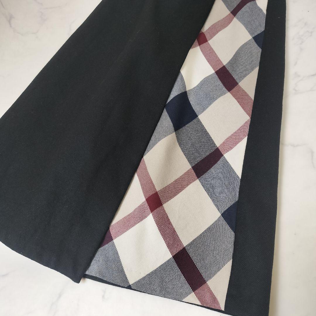 BLUE LABEL　CRESTBRLDGE ウールライクツイルガウチョパンツ