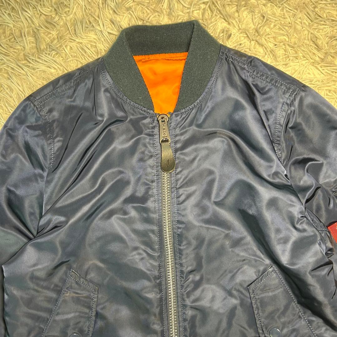 90s alpha industries ma-1 フライトジャケット　ネイビー