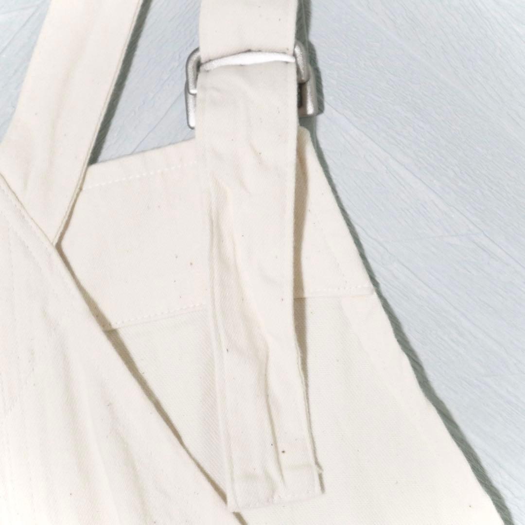 美品★かぐれ デニムサロペット オーバーオール コットン100 アイボリー F