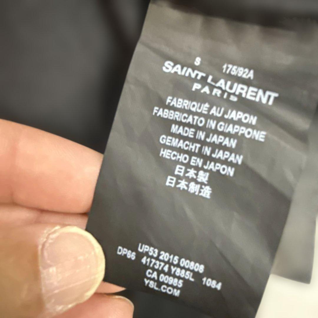 サンローラン エディ期 SAINT LAURENT クラッシュデニムシャツ 黒