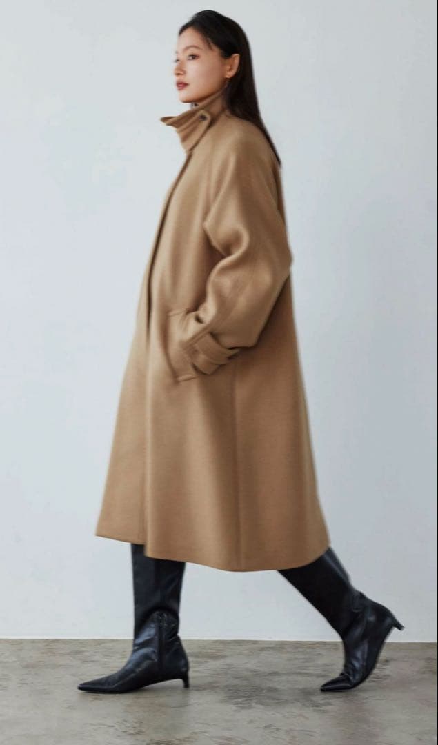 EMMEL REFINES EM テント フレアコート ブラウン Mサイズ