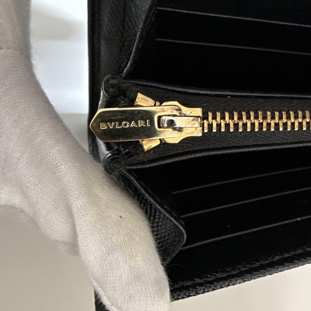 ロバブルガリ　黒 長財布