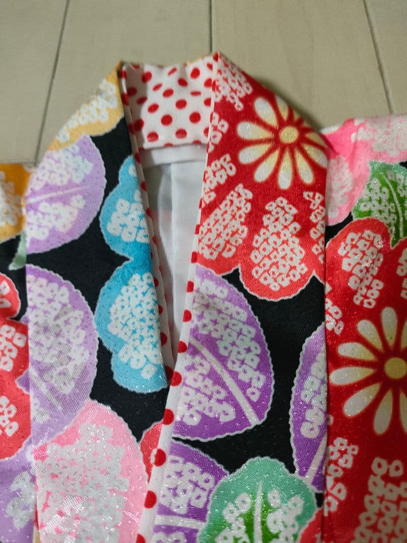 一度のみ着用七五三用華やか着物