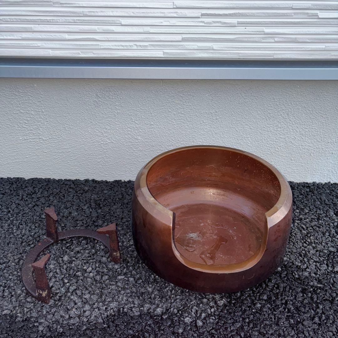 風炉 唐銅 釜師 浄鳳 面取風炉 茶道具 茶器