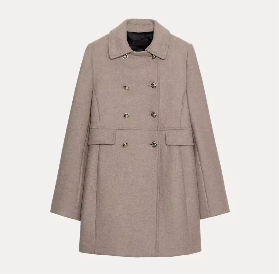 ベージュ　コート　レディース