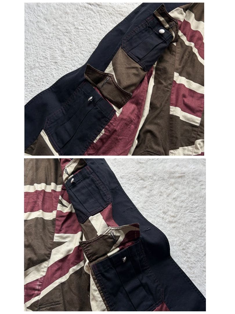 【極美品】ポールスミス トレンチコート ユニオンジャック 銀ボタン 腰ベルト 黒