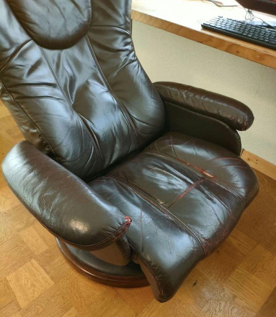 快適　スライドリクライニング　家具の大丸　オットマン別に配送