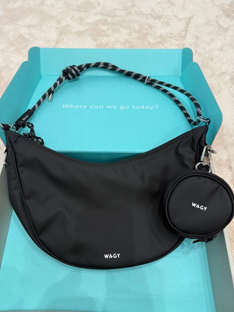 WAGY リード付きお散歩バッグ 多頭用リード付き