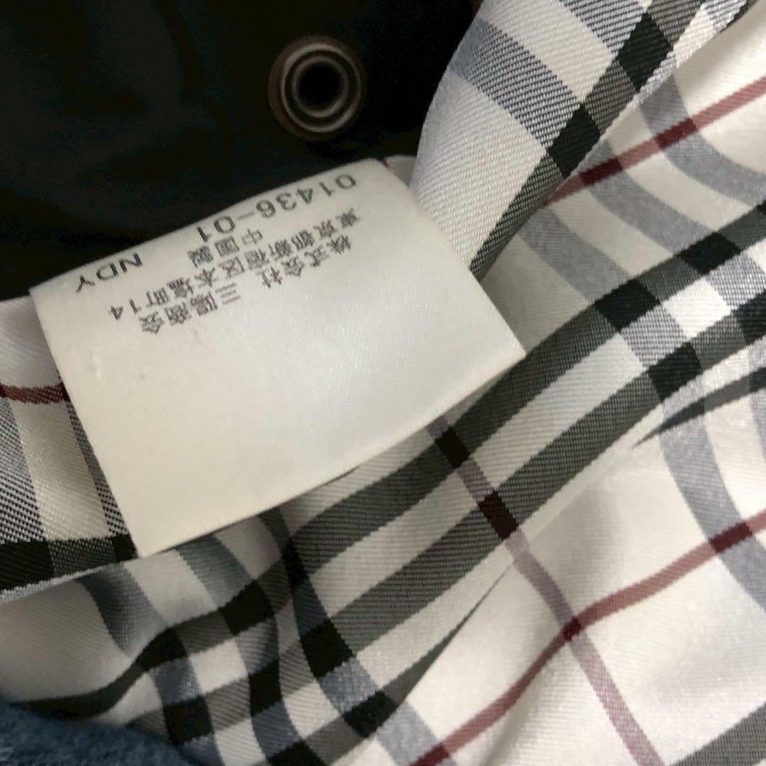 良品◎ノバチェック◎Burberry Black Label ステンカラーコート