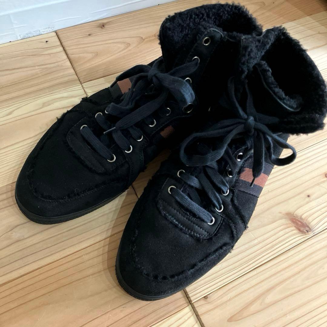 な*か様 Gucci グッチ スニーカー ムートン ハイカット スエード シェリ