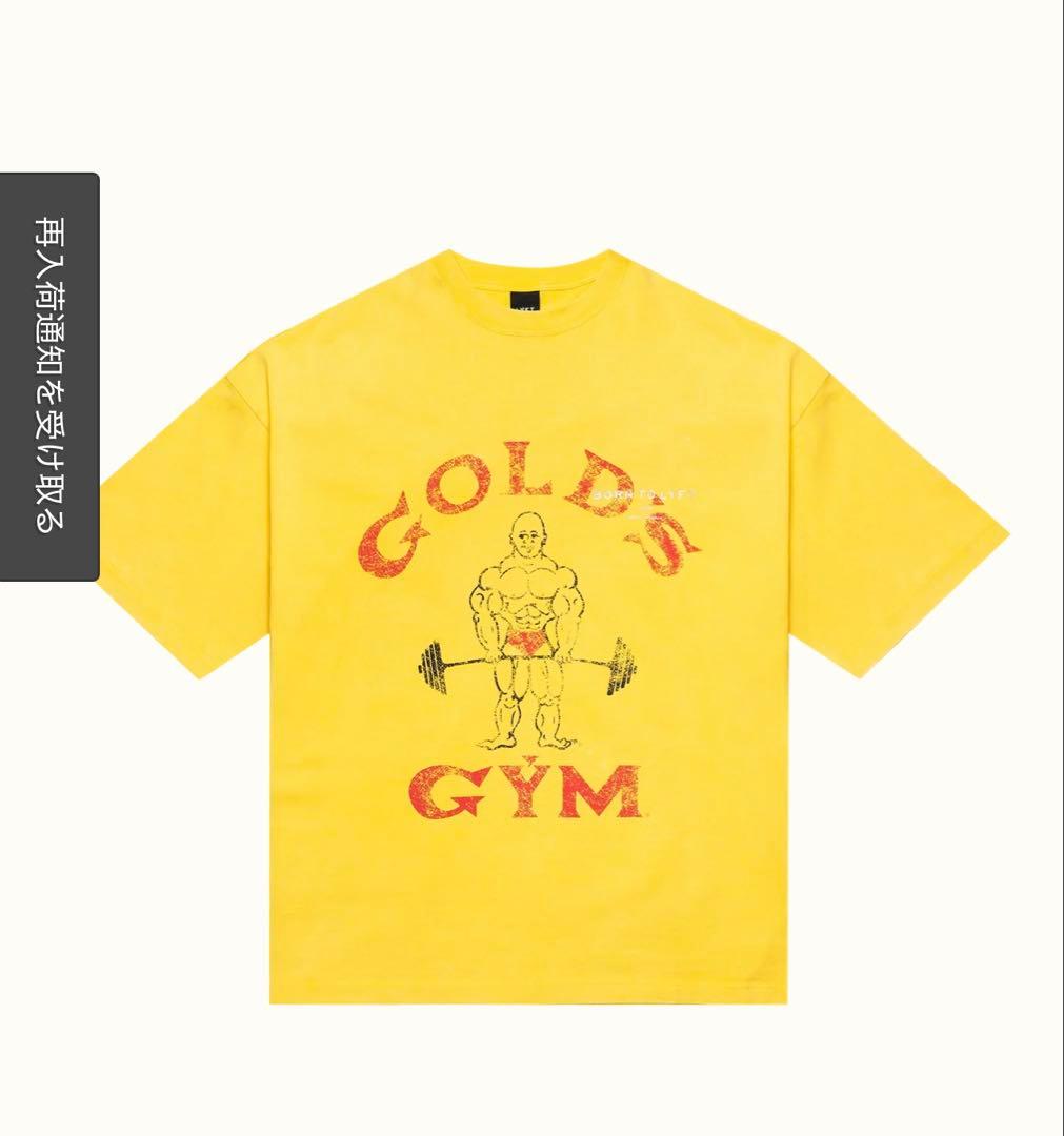 リフトLYFT GOLD'S GYM イエロー Tシャツ