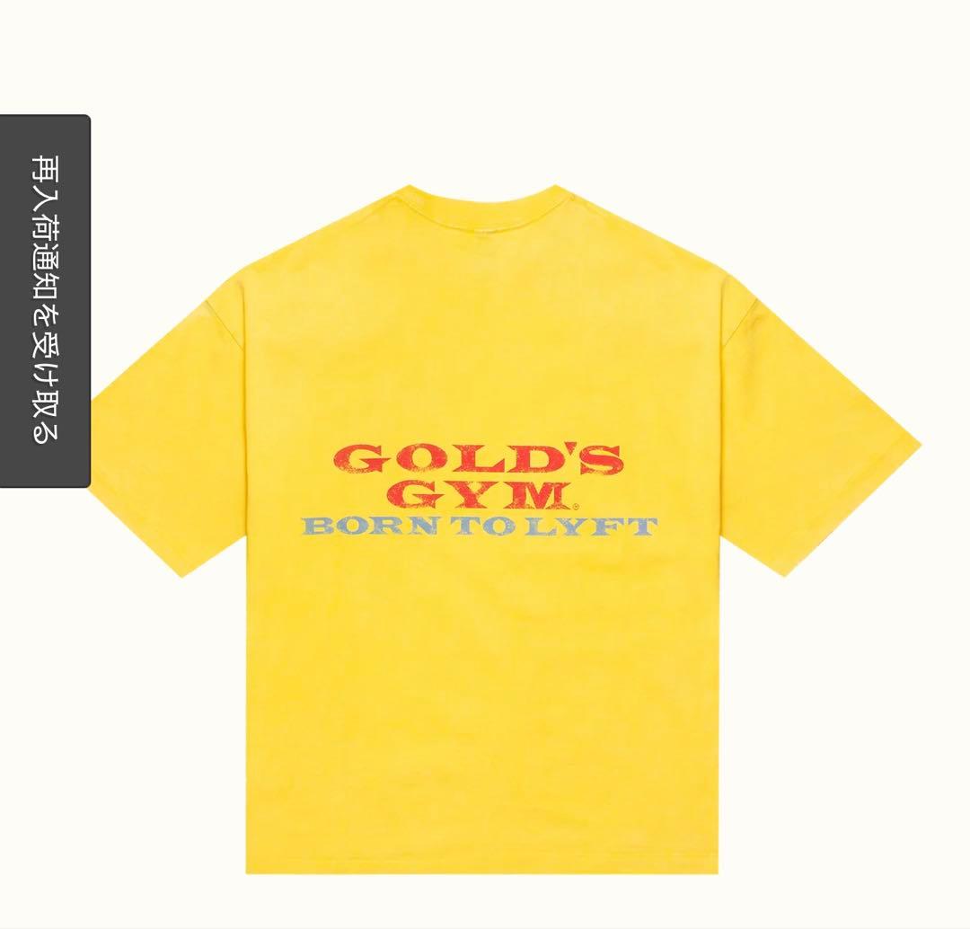 リフトLYFT GOLD'S GYM イエロー Tシャツ