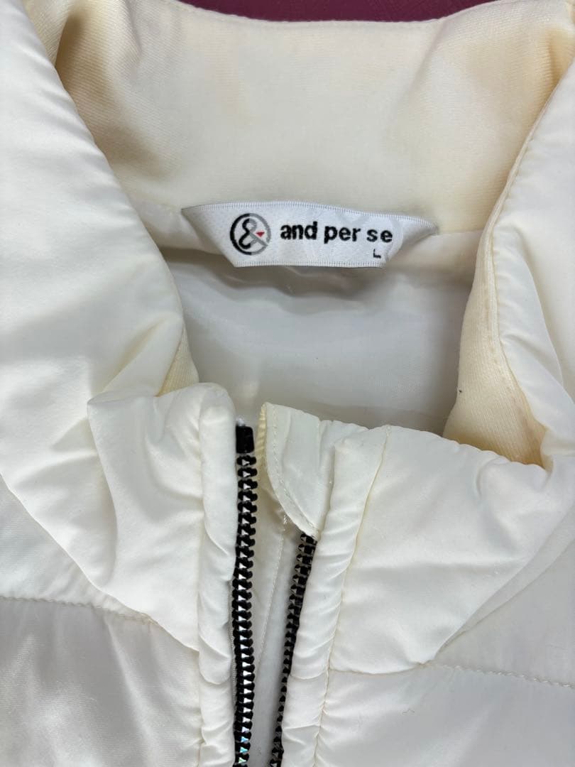 アンパスィ and per se アウタージャケット中綿入り 　Lサイズ