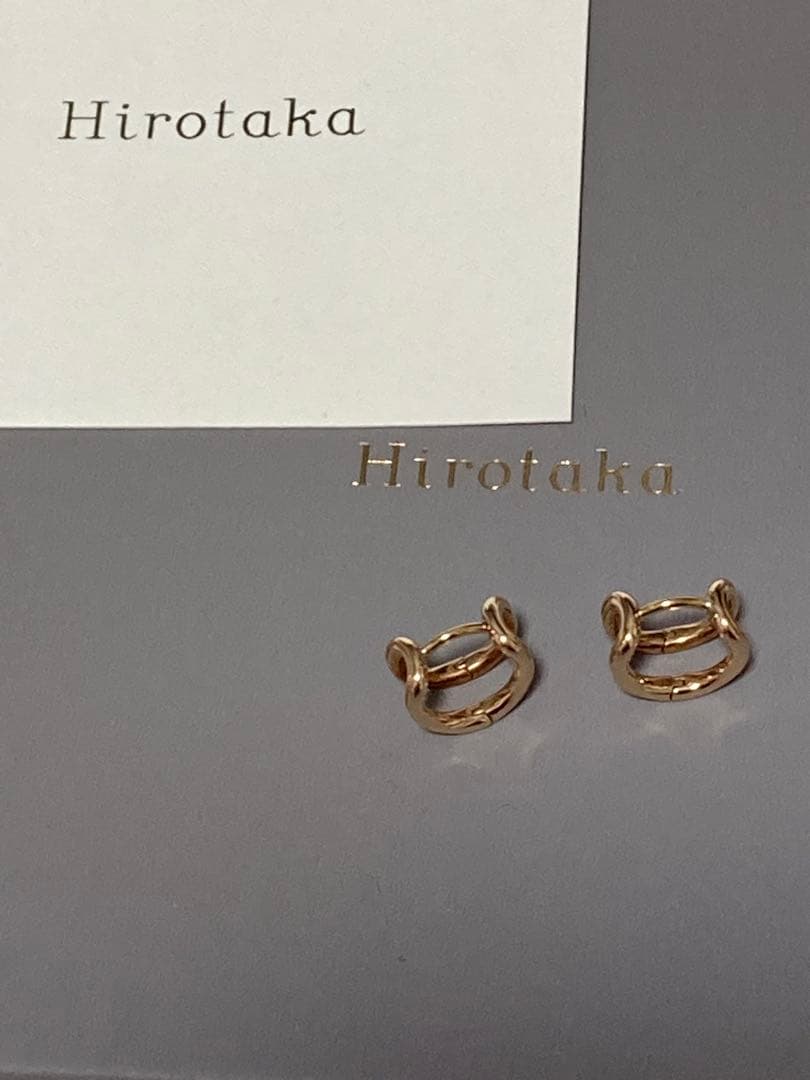 美品　hirotaka ヒロタカ　ベルーガ　ダブル ヒンジ ハギー ピアス S